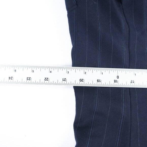 Burberry Navy Blue Striped Wool Blazer 42R EUC 2 Button 2 Vent Barneys Sports - Picture 10 of 15